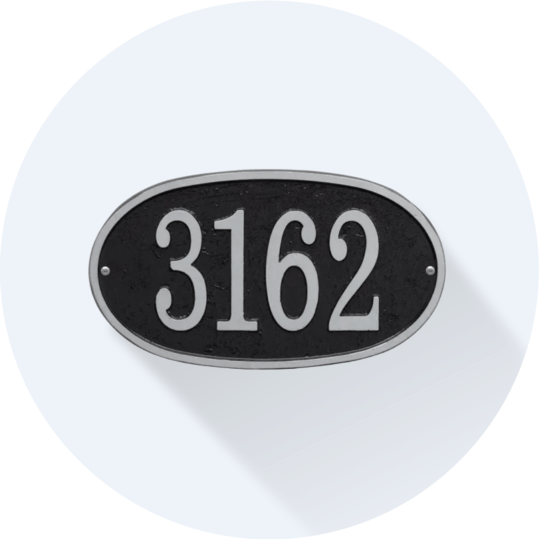 brass house number plaque