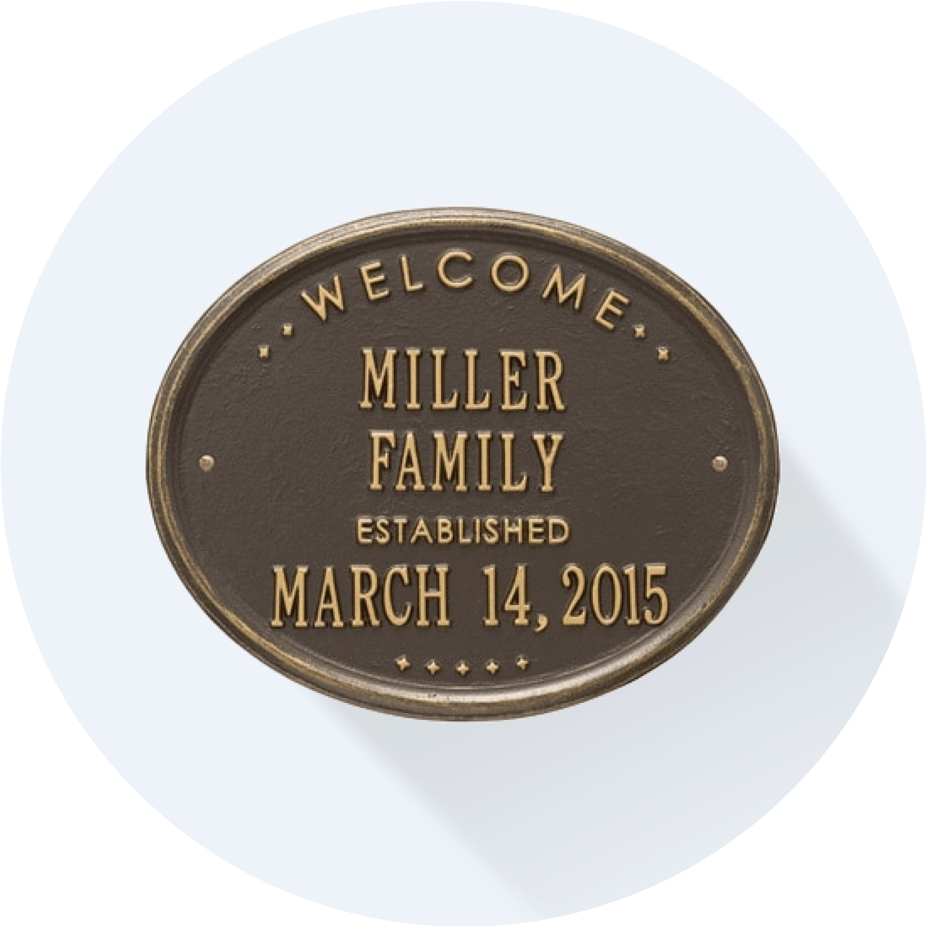 custom copper address plaque