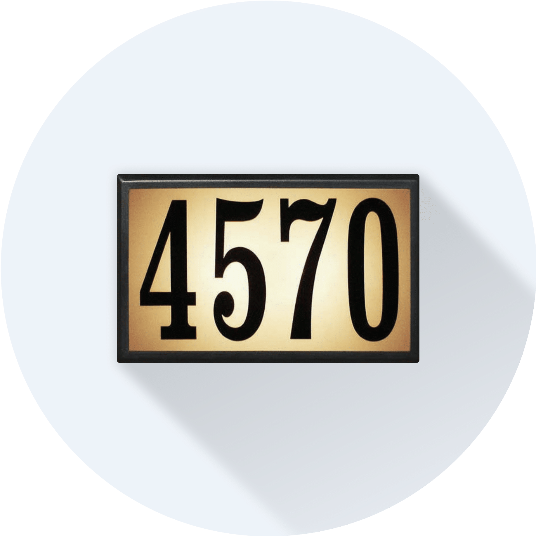 illuminated house number