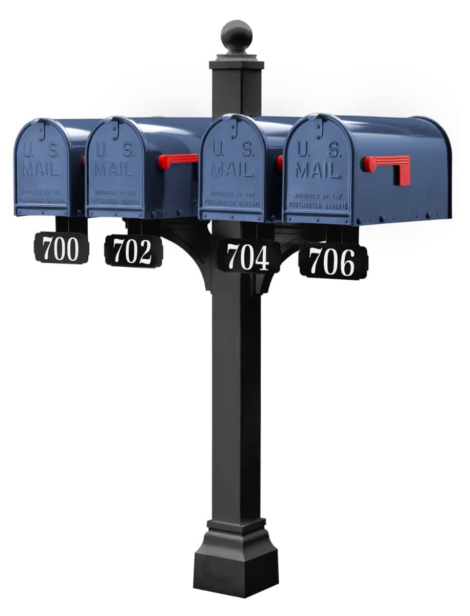 Janzer Multi-Mount Quad Mailbox Post (Optional Mailboxes Available) Product Image