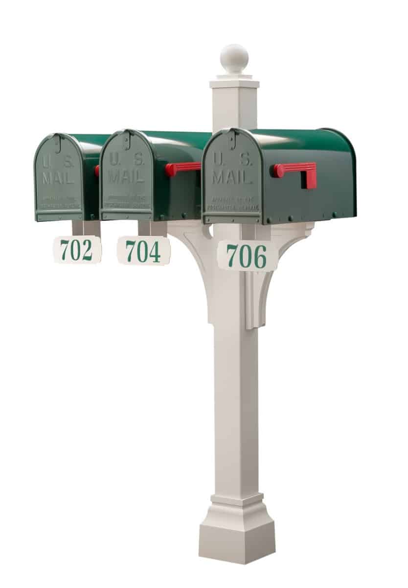 Janzer Multi-Mount Triple Mailbox Post (Optional Mailboxes Available) Product Image