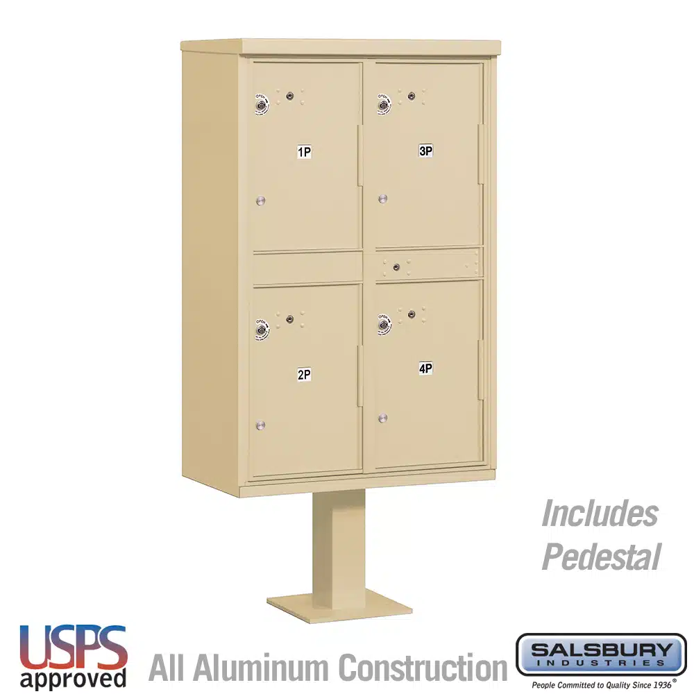 Salsbury Outdoor Parcel Locker with 4 Compartments with USPS Access – Type II Product Image