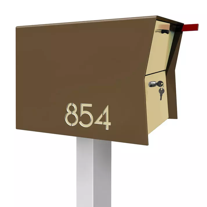 The Retrobox Locking Package Dropbox in COCONUT – Modern Mailbox Product Image