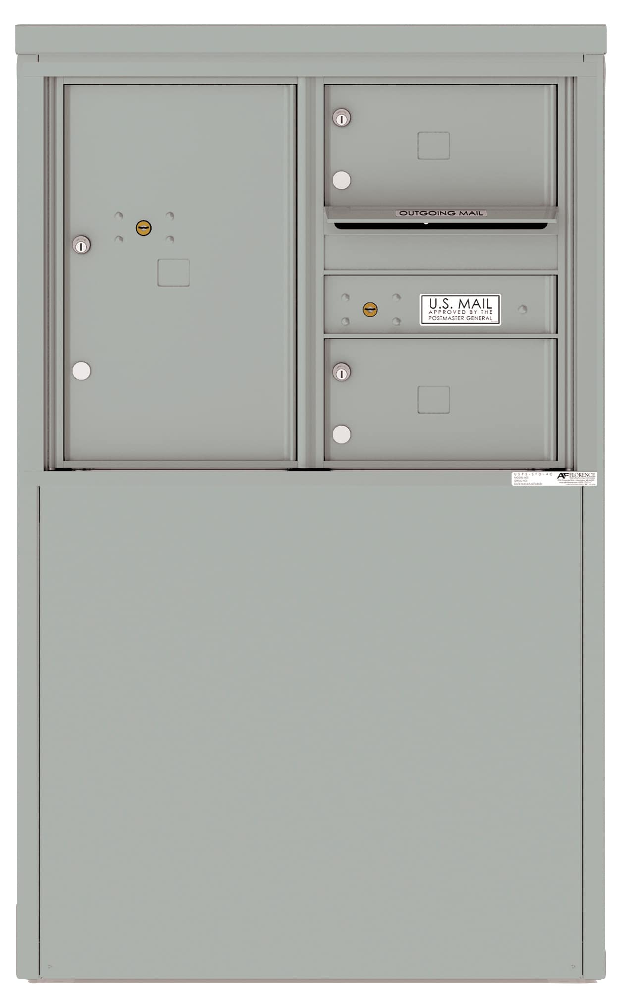 Florence 4C Depot Cabinet Mailbox – 2 Tenant Doors, 1 Parcel Locker – 6 Doors High – Front Loading – Private Access Product Image