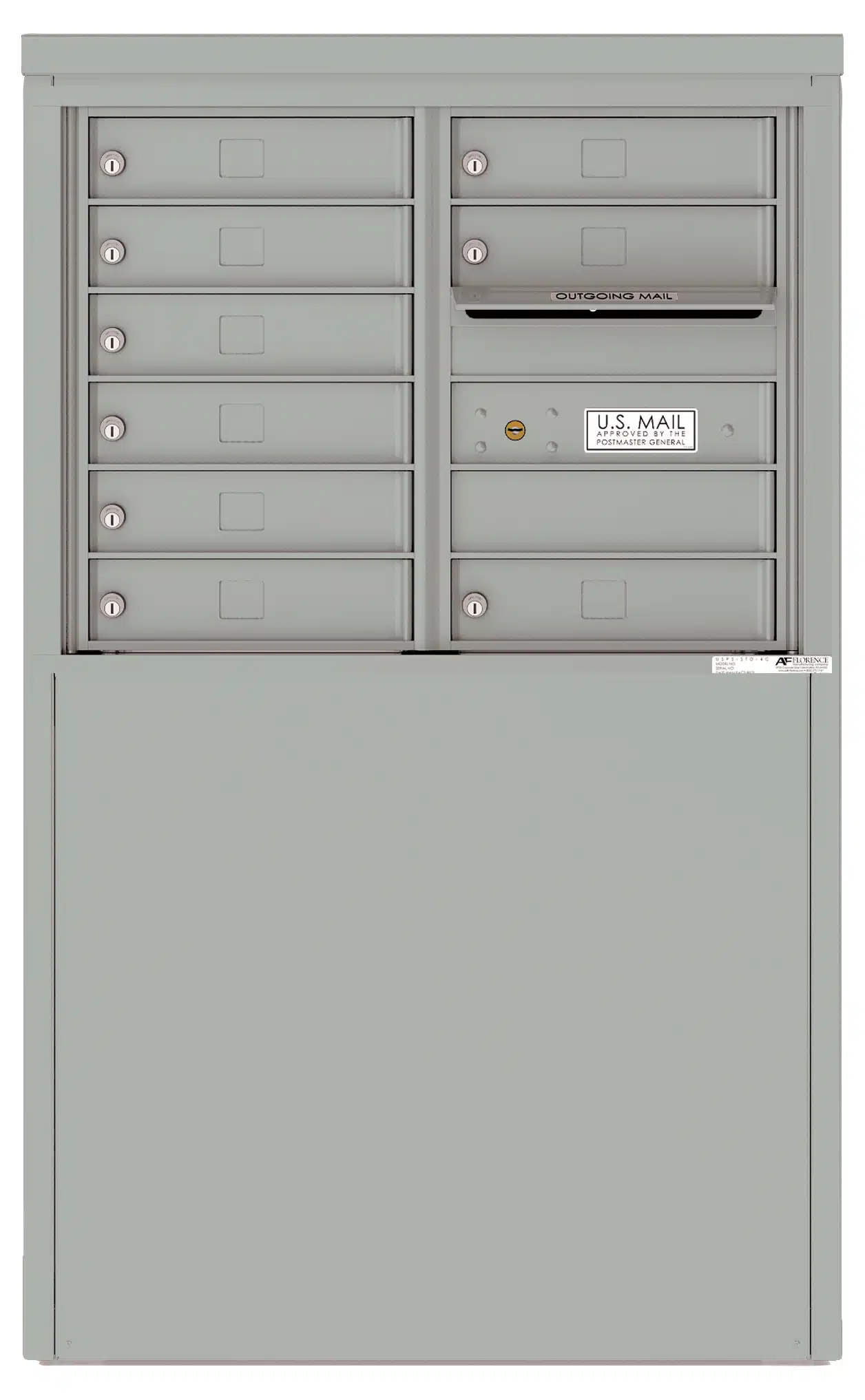4C Depot Cabinet with Front Loading Commercial Mailbox – 9 Tenant Compartments – 4C06D-09-D Product Image