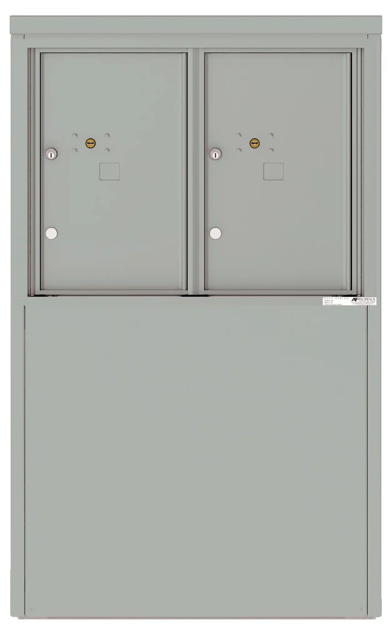 4C Depot Cabinet with Front Loading Commercial Mailbox – 2 Parcel Lockers – 4C06D-2P-D Product Image