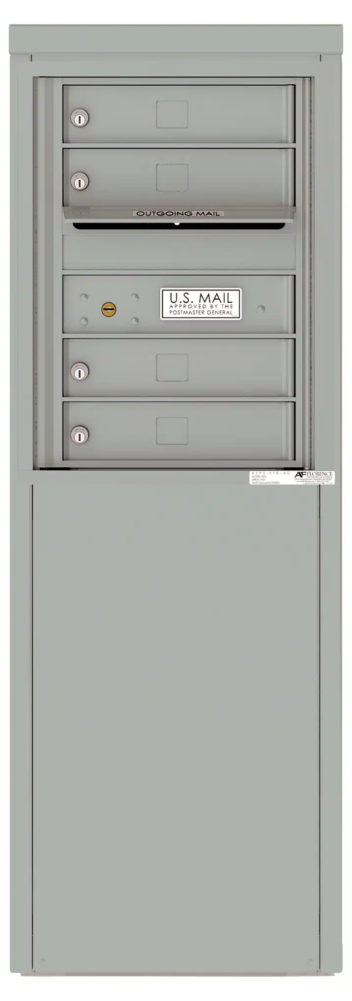 4C Depot Cabinet with Front Loading Commercial Mailbox – 4 Tenant Compartments – 4C06S-04-D Product Image