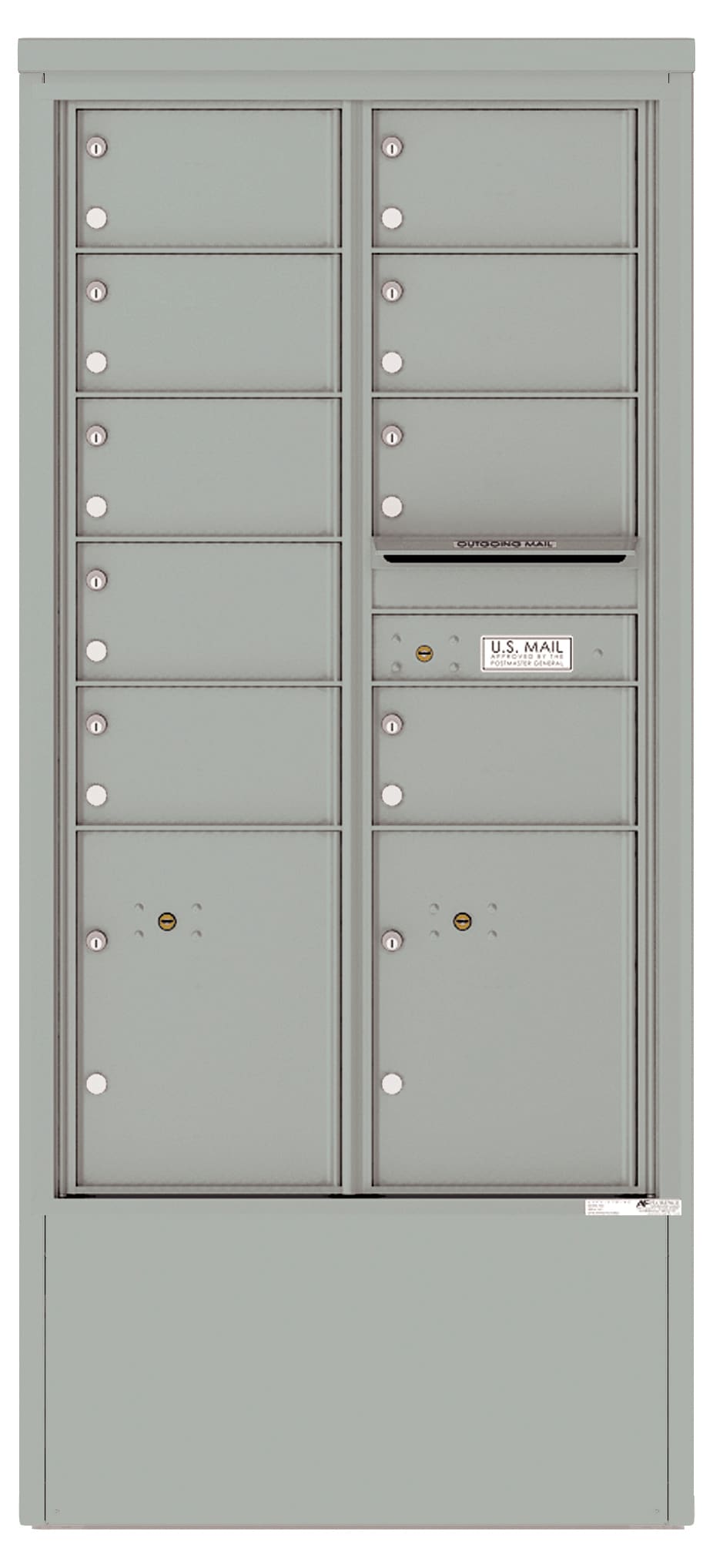 Florence 4C Depot Cabinet Mailbox – 9 Tenant Doors, 2 Parcel Lockers – 15 Doors High – Front Loading – Private Access Product Image