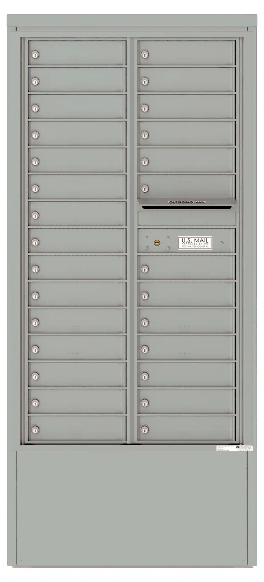 4C Depot Cabinet with Front Loading Commercial Mailbox – 18 Tenant Compartments and 2 Parcel Lockers – 4C15D-18-D Product Image
