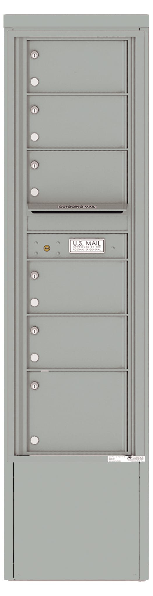 4C Depot Cabinet with Front Loading Commercial Mailbox – 6 Tenant Compartments – 4C15S-06-D Product Image