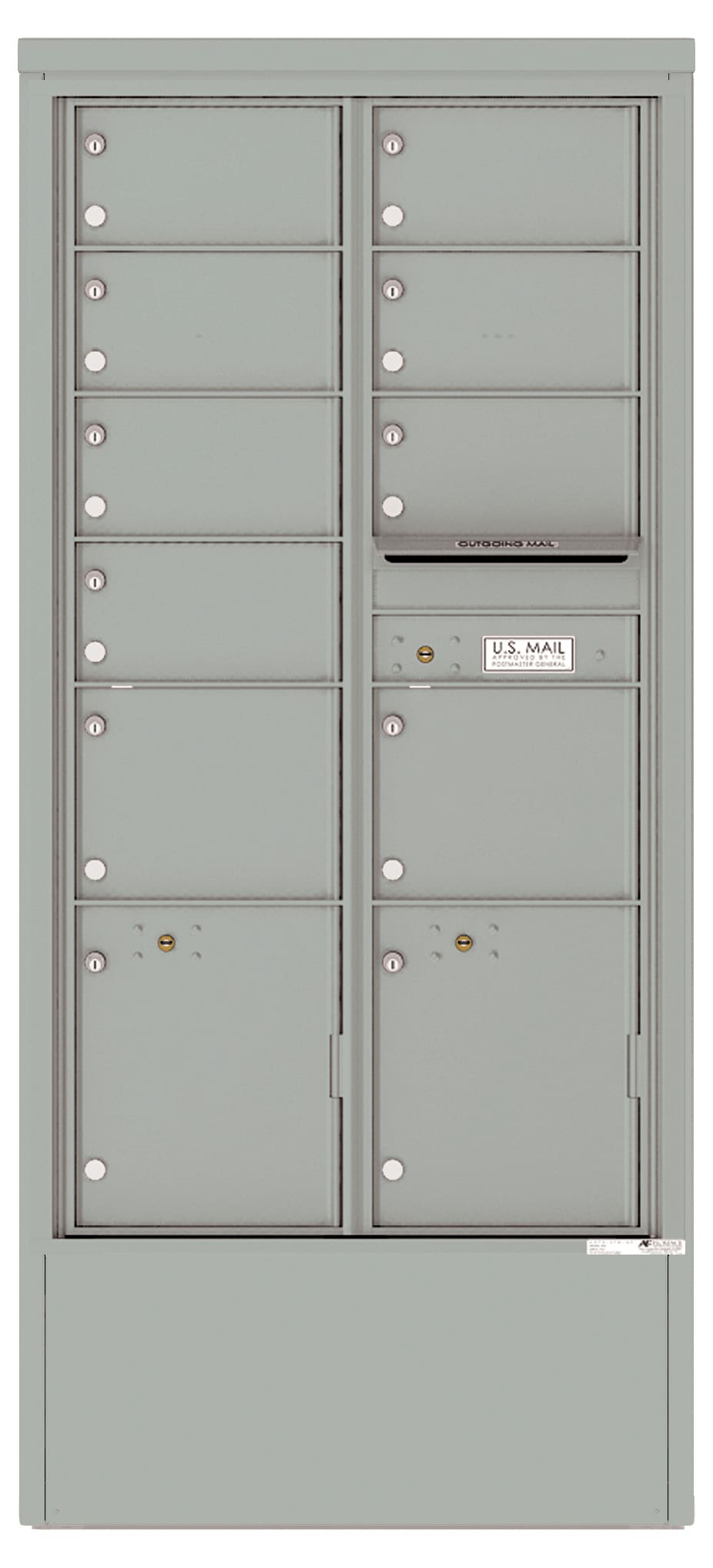 Florence 4C Depot Cabinet Mailbox – 9 Tenant Doors, 2 Parcel Lockers – Max Height – Front Loading – Private Access Product Image