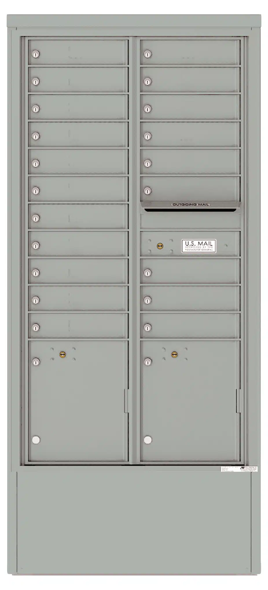 Florence 4C Depot Cabinet Mailbox – 20 Tenant Doors, 2 Parcel Lockers – Max Height – Front Loading – Private Access Product Image