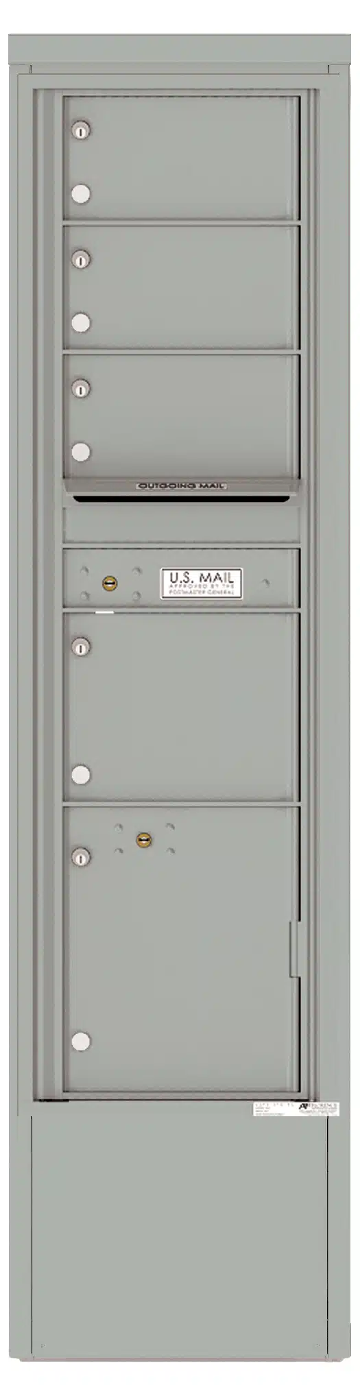 Florence 4C Depot Cabinet Mailbox – 4 Tenant Doors, 1 Parcel Locker – Max Height – Front Loading – Private Access Product Image