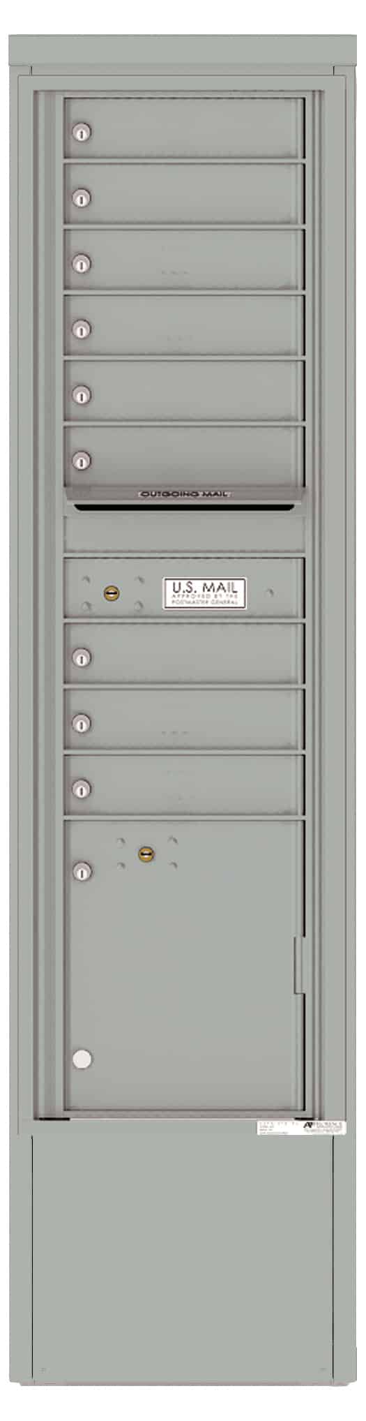 Florence 4C Depot Cabinet Mailbox – 9 Tenant Doors, 1 Parcel Locker – Max Height – Front Loading – Private Access Product Image