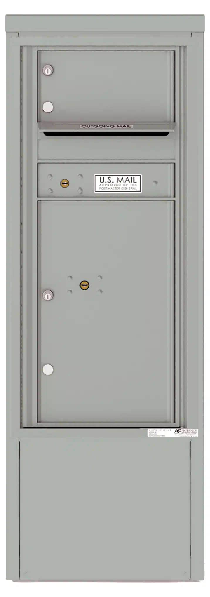 Florence 4C Depot Cabinet Mailbox – 1 Tenant Door, 1 Parcel Locker – ADA Compliant Max Height – Front Loading – Private Access Product Image