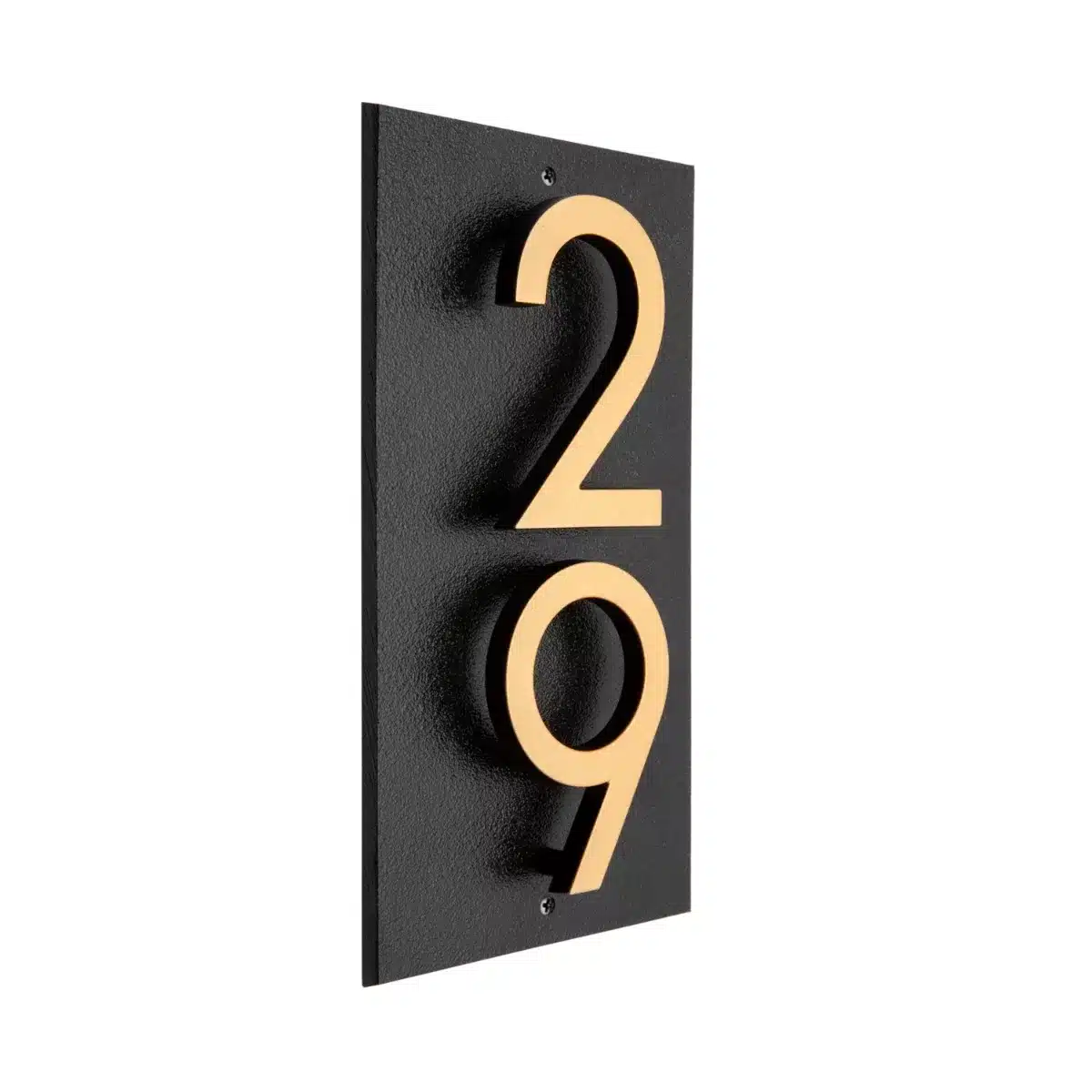 Whitehall Floating Stand-off 2-Number Vertical Plaque Modern House Numbers with Sleek Aluminum Backplate & Enhanced Visibility Product Image