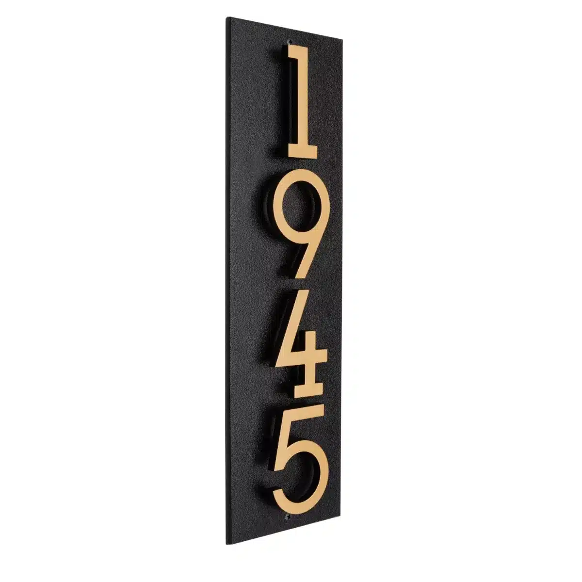 Whitehall Floating Stand-off 4-Number Vertical Plaque Modern House Numbers with Sleek Aluminum Backplate & Enhanced Visibility Product Image