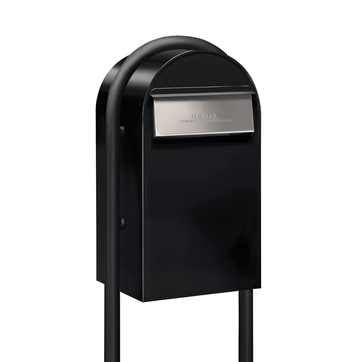 USPS Approved Bobi Grande B Rear Access Modern Locking Mailbox with Round Post Combo – Secure Small Parcel Delivery – Multiple Color Options Product Image