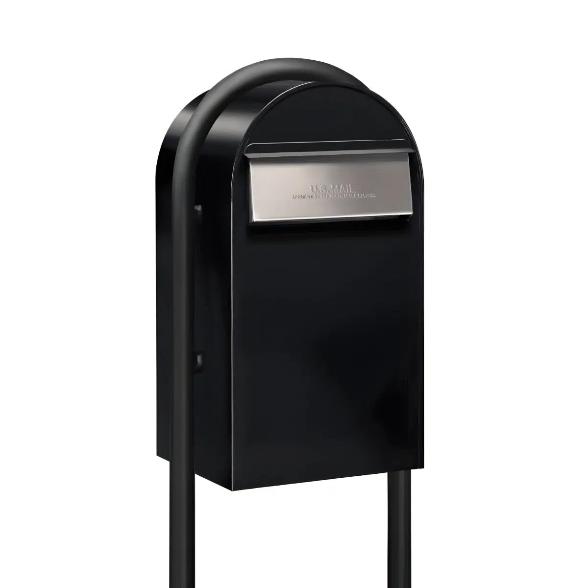 USPS Approved Bobi Grande B Rear Access Modern Locking Mailbox with Round Post Combo – Secure Small Parcel Delivery – Multiple Color Options Product Image
