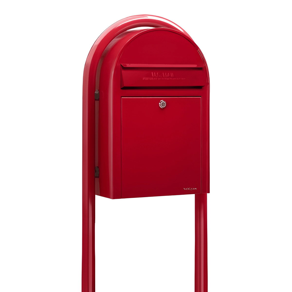 USPS Approved Bobi Classic Front Access Modern Locking Mailbox and Round Post Combo – Multiple Color Options Product Image