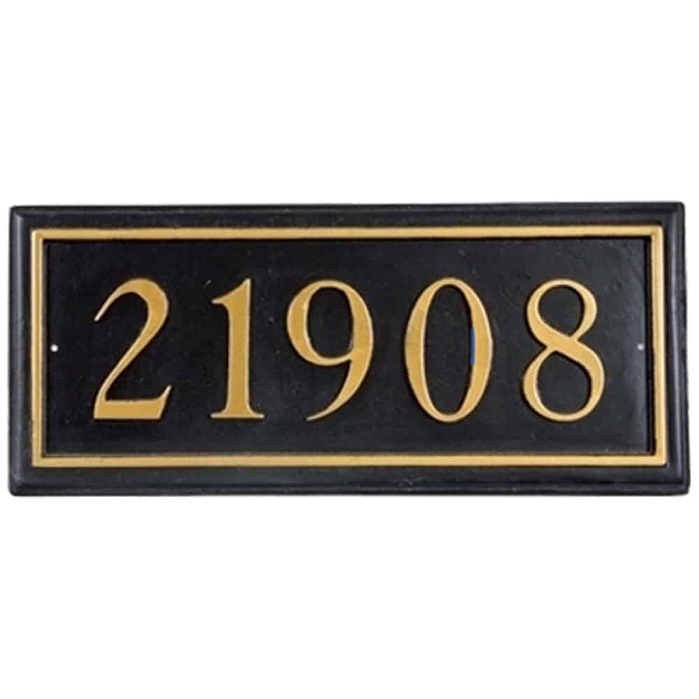 Imperial Rectangle Cast Aluminum Address Plaque with Raised Letters (19″ x 8″) Product Image