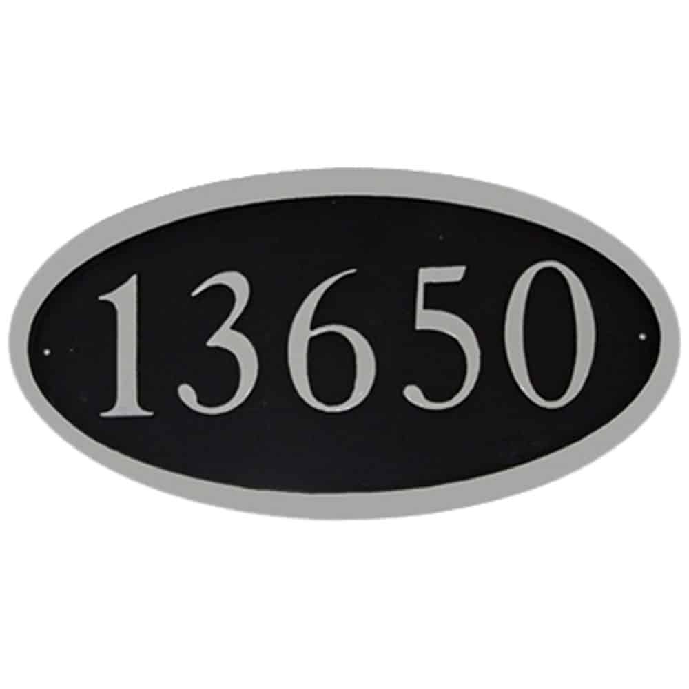 Imperial Oval Cast Aluminum Address Plaque with Flat Letters (19″ x 10″) Product Image