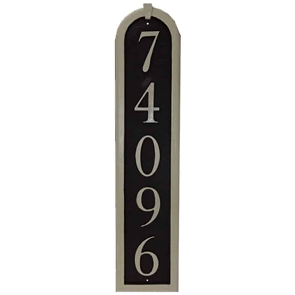 Imperial Vertical Cast Aluminum Address Plaque with Flat Letters (6 1/2″ x 28 1/4″) Product Image