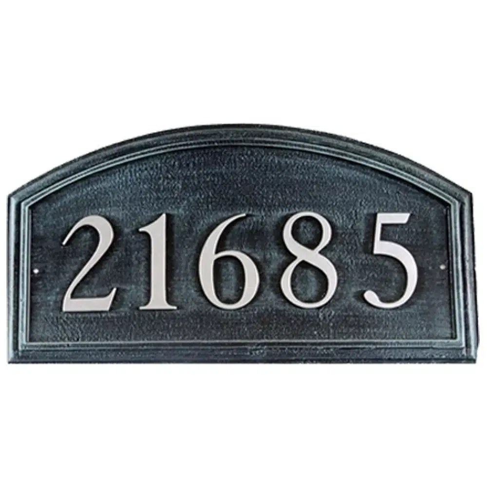Arch Cast Aluminum Address Plaque with Raised Letters (19″ x 10″) Product Image