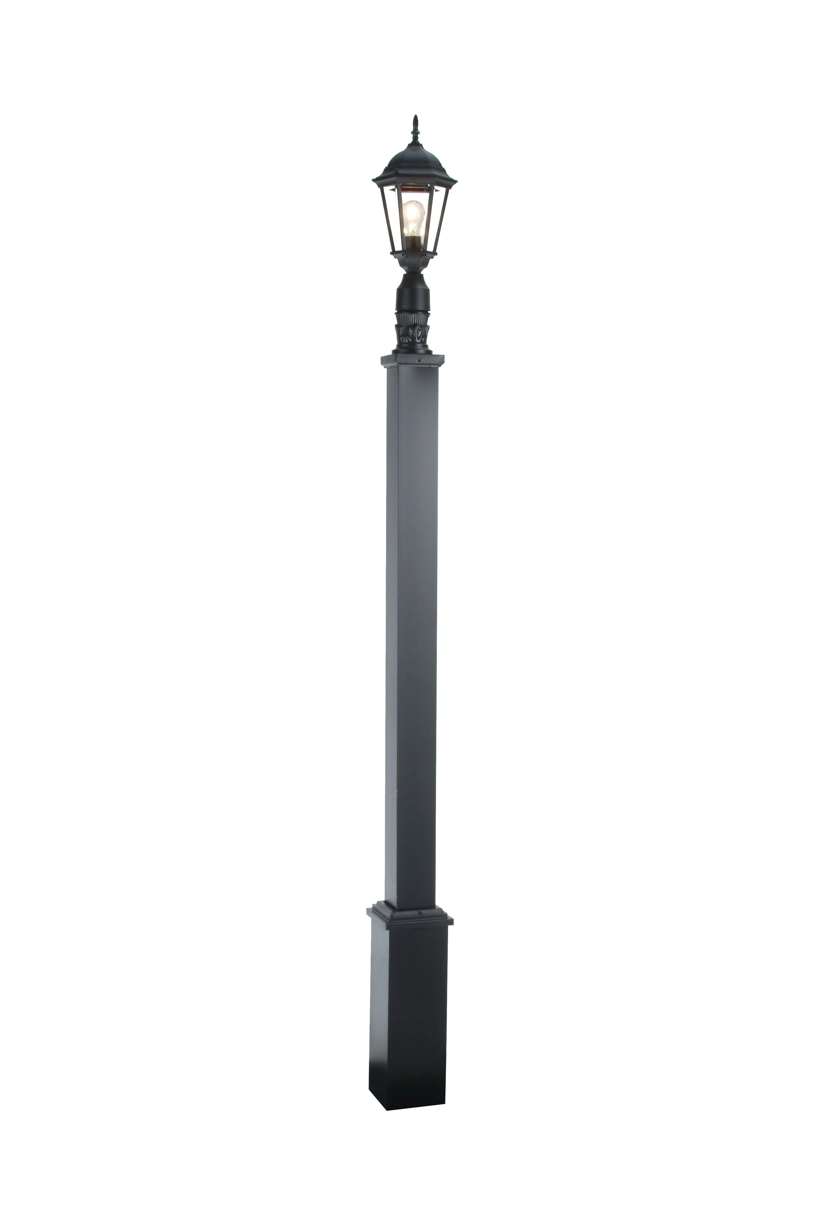 Imperial Outdoor Lamp Post with Square Decorative Base # 6 Product Image