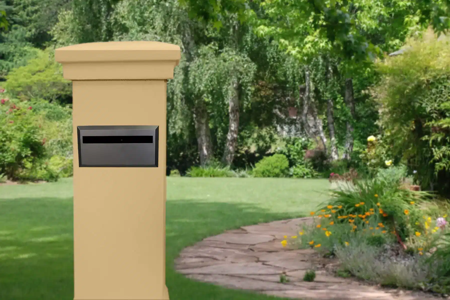 QualArc Fenwood Locking Stucco Column Mailbox Product Image