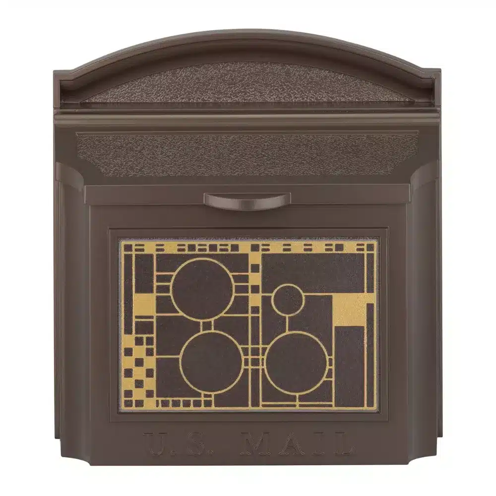 Whitehall Wall Mailbox With Frank Lloyd Wright Coonley Plaque Non-Personalized Product Image