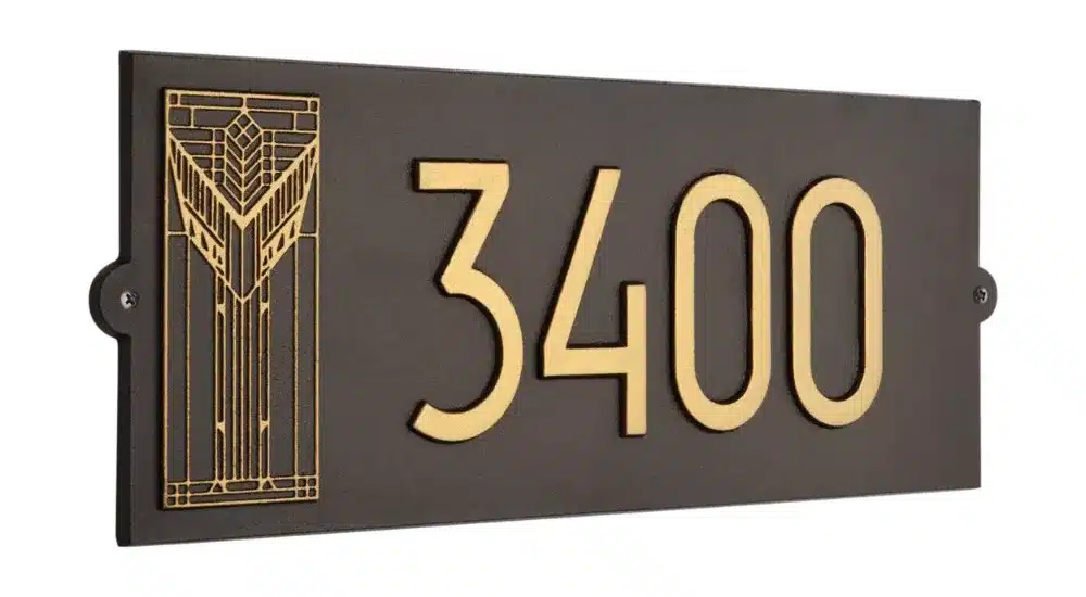 Whitehall Frank Lloyd Wright Sumac Modern Plaque, Standard 1-line Product Image