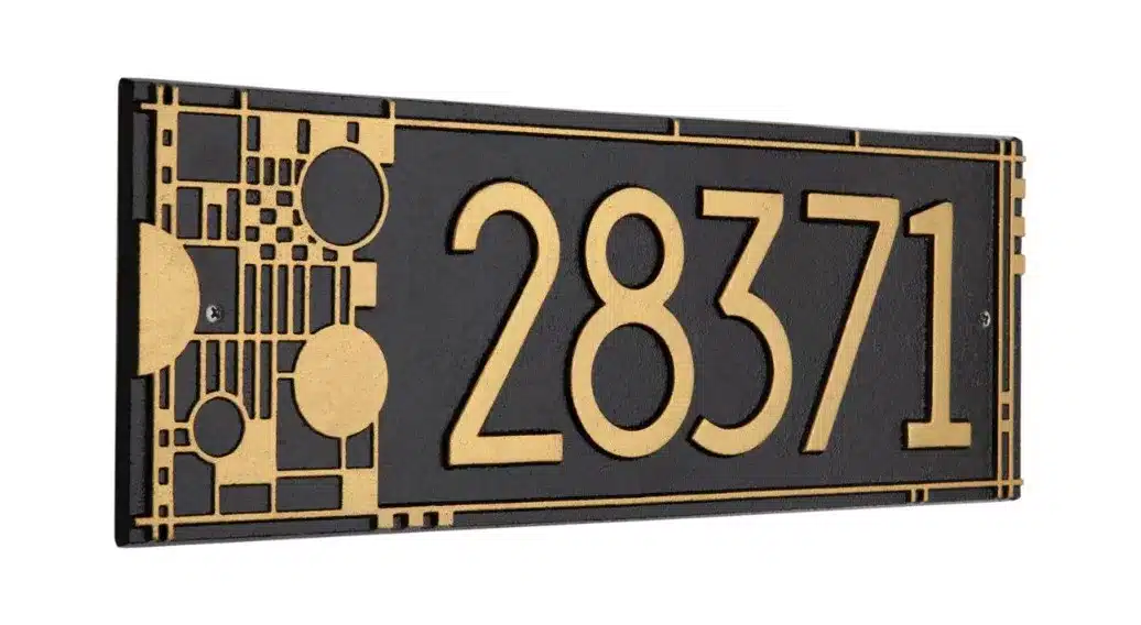 Whitehall Frank Lloyd Wright Coonley Modern Plaque, Standard 1-line Product Image