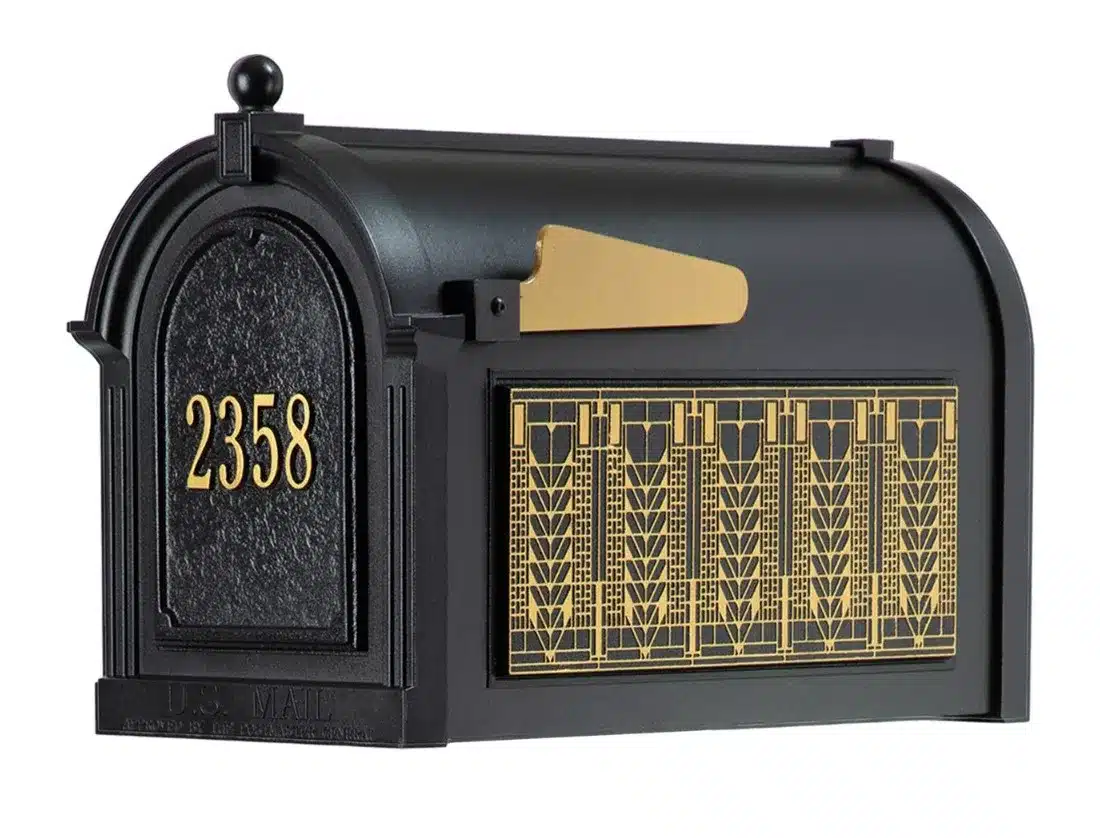 Whitehall Capitol Mailbox Frank Lloyd Wright Tree Of Life Package #1 (Capitol Mailbox, Personalized Door, Non-Personalized Tree Of Life Sides) Product Image
