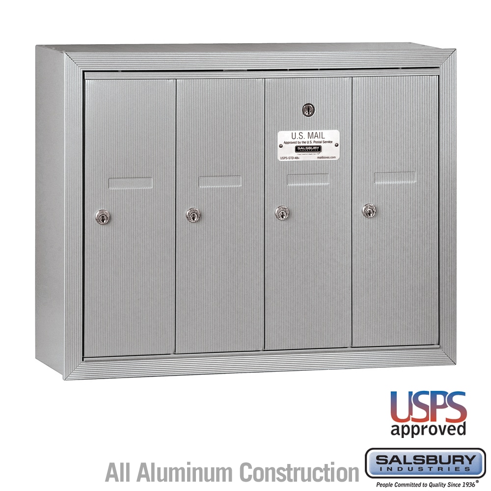 Salsbury Vertical Mailbox – 4 Doors Surface Mounted – USPS Access Product Image