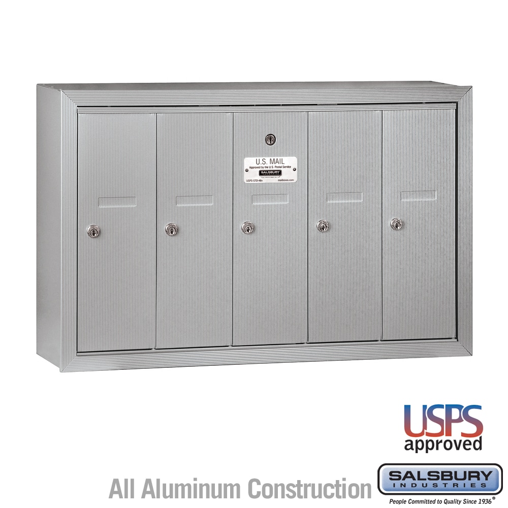 Salsbury Vertical Mailbox – 5 Doors Surface Mounted – USPS Access Product Image