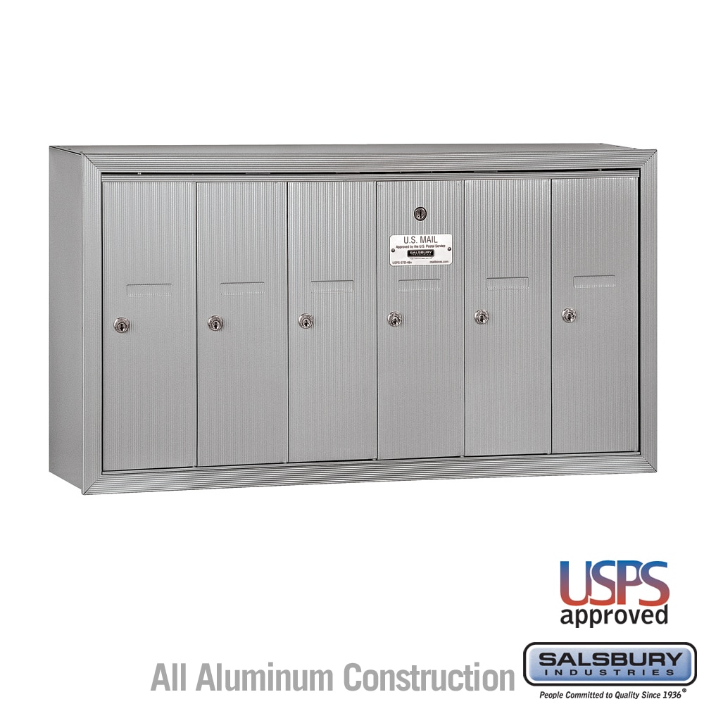 Salsbury Vertical Mailbox – 6 Doors Surface Mounted – USPS Access Product Image