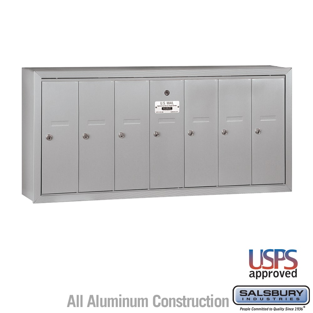 Salsbury Vertical Mailbox – 7 Doors Surface Mounted – USPS Access Product Image