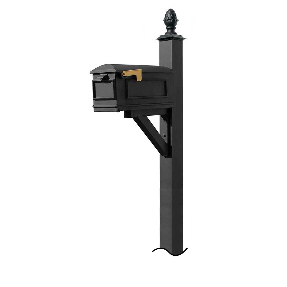 Westhaven System with Lewiston Mailbox (NO BASE) Pineapple Finial Product Image