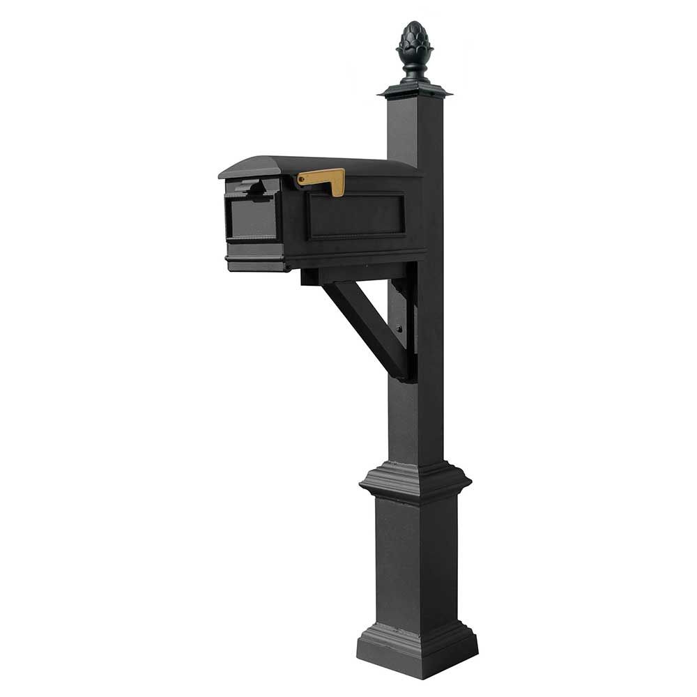 Westhaven System with Lewiston Mailbox, Square Base & Pineapple Finial Product Image