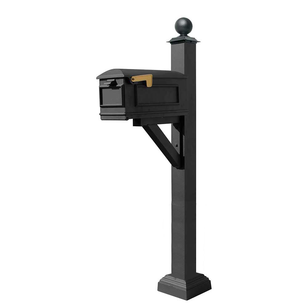 Westhaven System with Lewiston Mailbox, Square Collar & Large Ball Finial Product Image