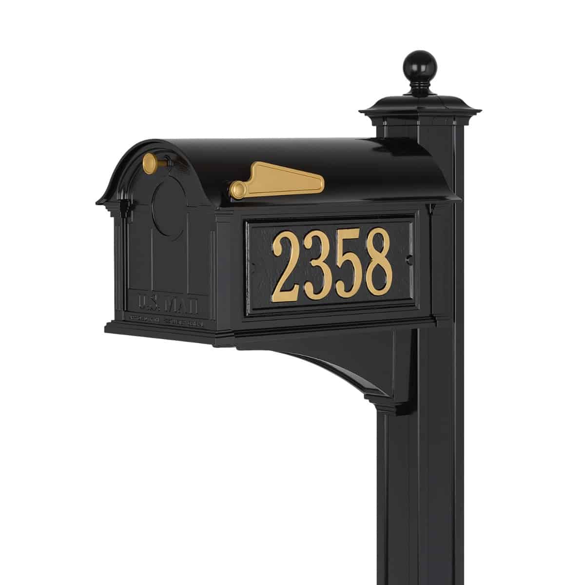 Whitehall Balmoral Mailbox, Side Plaques & Post Package (No Monogram) Product Image