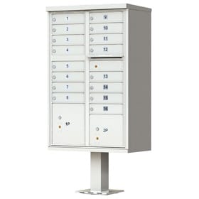 16 Door CBU Mailboxes Postal Gray