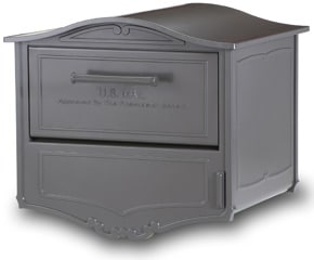 Geneva Locking Post Mount Mailbox Bronze