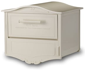 Geneva Locking Post Mount Mailbox Sand