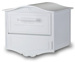 Geneva Locking Post Mount Mailbox White