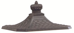 AMCO Victorian Pedestal Mailbox Roof Bronze