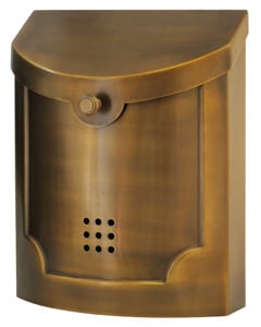 Ecco 4 Mailbox Satin Brass