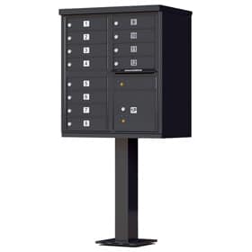 Florence 12 Door CBU Mailbox Black