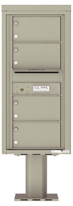 Florence 4C Pedestal 4C10S-04-P Postal Grey